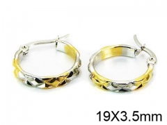 HY Stainless Steel 316L Snap Post Hoop Earrings-HY58E0996JQ