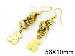 HY Stainless Steel 316L Bear Earrings-HY64E0272HJD