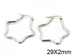 HY Stainless Steel 316L Snap Post Hoop Earrings-HY58E0903HO