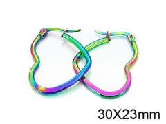 HY Stainless Steel 316L Snap Post Hoop Earrings-HY60E0217HJ