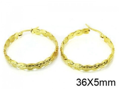 HY Stainless Steel 316L Snap Post Hoop Earrings-HY64E0108KU