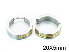 HY Stainless Steel 316L Huggie Hoop Earrings-HY05E1434HHL