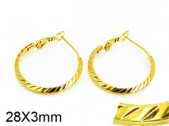 HY Stainless Steel 316L Snap Post Hoop Earrings-HY58E1021ILG