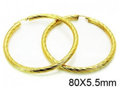 HY Stainless Steel 316L Hollow Hoop Earrings-HY58E0610HDD