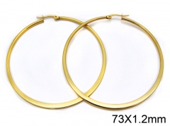 HY Stainless Steel 316L Snap Post Hoop Earrings-HY58E0016J5