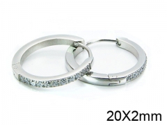 HY Stainless Steel 316L Huggie Hoop Earrings-HY05E1515HOE