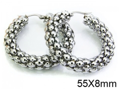 HY Stainless Steel 316L Hollow Hoop Earrings-HY58E0835M0