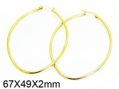 HY Stainless Steel 316L Snap Post Hoop Earrings-HY58E1053JE