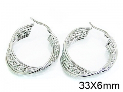 HY Stainless Steel 316L Snap Post Hoop Earrings-HY64E0275HBB