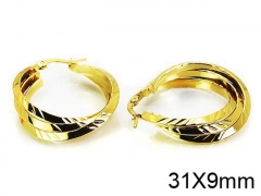 HY Stainless Steel 316L Snap Post Hoop Earrings-HY58E0980KL