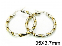 HY Stainless Steel 316L Snap Post Hoop Earrings-HY58E0865LX