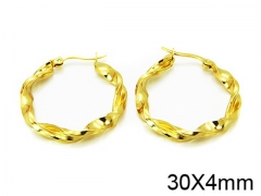 HY Stainless Steel 316L Hollow Hoop Earrings-HY58E0514KZ