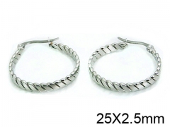 HY Stainless Steel 316L Snap Post Hoop Earrings-HY64E0257KD