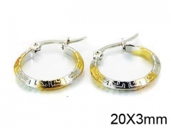 HY Stainless Steel 316L Snap Post Hoop Earrings-HY58E0997JA