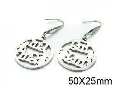 HY Stainless Steel 316L Drops Earrings-HY91E0508OZ