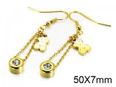 HY Stainless Steel 316L Bear Earrings-HY64E0234HIW