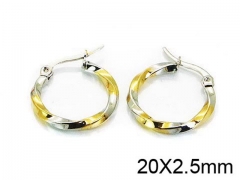 HY Stainless Steel 316L Snap Post Hoop Earrings-HY58E0965JD