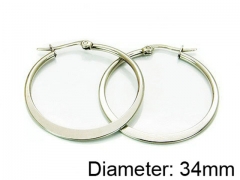 HY Stainless Steel 316L Snap Post Hoop Earrings-HY58E0646IQ