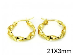 HY Stainless Steel 316L Hollow Hoop Earrings-HY58E0855IE