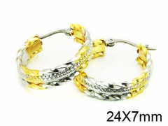 HY Stainless Steel 316L Snap Post Hoop Earrings-HY64E0166OU