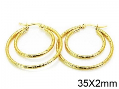 HY Stainless Steel 316L Snap Post Hoop Earrings-HY58E0953KLX