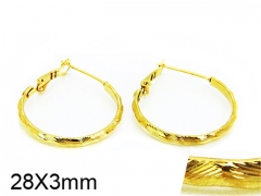 HY Stainless Steel 316L Snap Post Hoop Earrings-HY58E1029ILQ