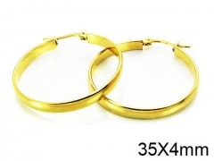 HY Stainless Steel 316L Snap Post Hoop Earrings-HY58E0739JC