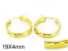 HY Stainless Steel 316L Snap Post Hoop Earrings-HY58E0822IV