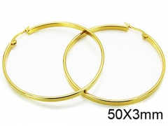 HY Stainless Steel 316L Snap Post Hoop Earrings-HY58E0489KS