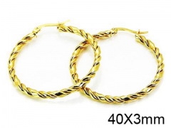 HY Stainless Steel 316L Snap Post Hoop Earrings-HY58E0956KG