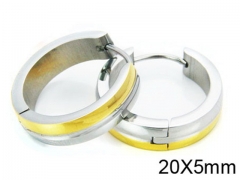 HY Stainless Steel 316L Huggie Hoop Earrings-HY05E1327HHZ