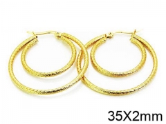 HY Stainless Steel 316L Snap Post Hoop Earrings-HY58E0954KLT