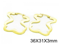 HY Stainless Steel 316L Bear Earrings-HY64E0074HIW