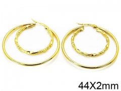 HY Stainless Steel 316L Snap Post Hoop Earrings-HY58E0914KL