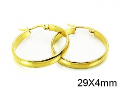 HY Stainless Steel 316L Snap Post Hoop Earrings-HY58E0740JX