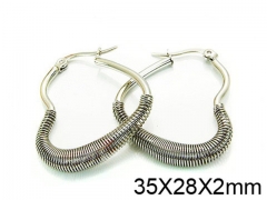 HY Stainless Steel 316L Hollow Hoop Earrings-HY58E0688J5