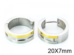 HY Stainless Steel 316L Huggie Hoop Earrings-HY05E1338HHZ