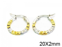 HY Stainless Steel 316L Snap Post Hoop Earrings-HY58E0971JX