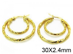 HY Stainless Steel 316L Snap Post Hoop Earrings-HY58E0911KL