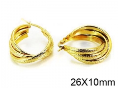 HY Stainless Steel 316L Snap Post Hoop Earrings-HY58E0981KLS