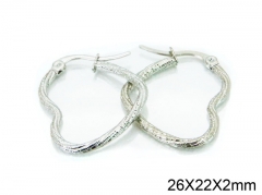 HY Stainless Steel 316L Snap Post Hoop Earrings-HY58E1202ILS