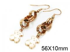 HY Stainless Steel 316L Bear Earrings-HY64E0273HKS