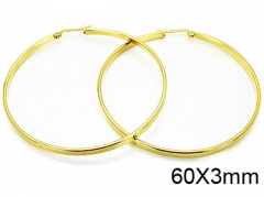 HY Stainless Steel 316L Snap Post Hoop Earrings-HY58E0487KA