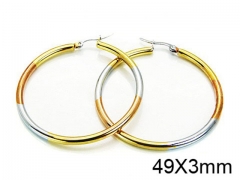 HY Stainless Steel 316L Snap Post Hoop Earrings-HY58E0777LF