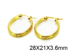 HY Stainless Steel 316L Snap Post Hoop Earrings-HY58E0752IL