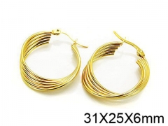 HY Stainless Steel 316L Snap Post Hoop Earrings-HY58E0784NV