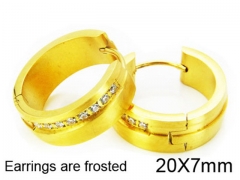 HY Stainless Steel 316L Huggie Hoop Earrings-HY05E1336HOZ