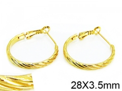 HY Stainless Steel 316L Snap Post Hoop Earrings-HY58E1030ILD