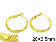 HY Stainless Steel 316L Snap Post Hoop Earrings-HY58E1024ILC