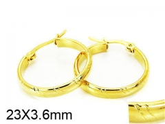 HY Stainless Steel 316L Snap Post Hoop Earrings-HY58E0827IL